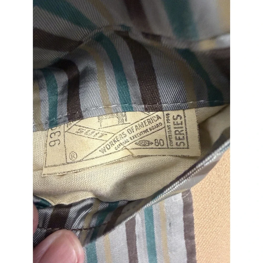Vintage 70s  Johnny Carson Mens Suit Jacket Leisure Blazer Sport Coat Tan Sz 42
